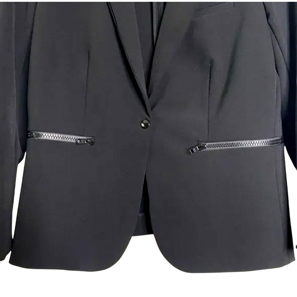 Veronica Beard 2 Core Schoolboy $645 Scuba Dickey Jacket Fitted Blazer Black NWT - Picture 8 of 15